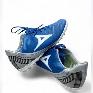 Blue and White Men's Athletic Cleats